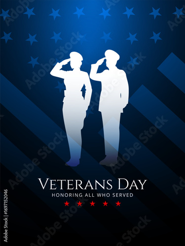 Happy Veterans Day United States of America background vector illustration