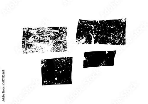 Vector Abstract distressed rectangles create a textured element.