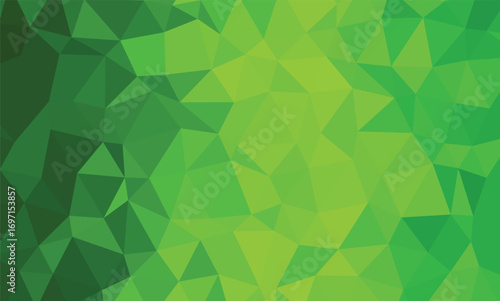 Green Polygonal Geometric Background with a Gradient from Dark to Light abstract low poly