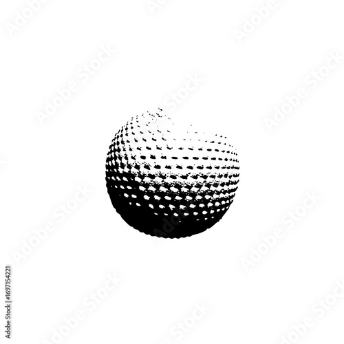 Vector Detailed spherical object with textured surface