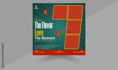 Food menu social media post design