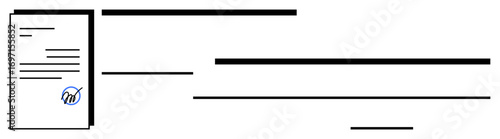 Business document with growth chart, bold lines and structured layout. Ideal for business report, growth analysis, corporate planning, presentation, professional branding, financial overview, simple