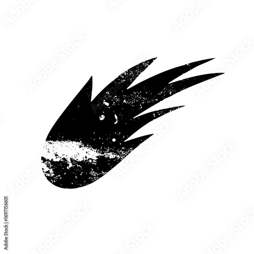 Vector Dynamic comet streak with a distressed texture.