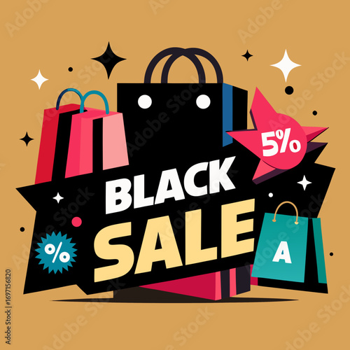 shopping bags with sale black friday