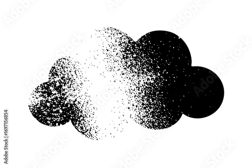 Vector Dissolving cloud with a gradient effect.