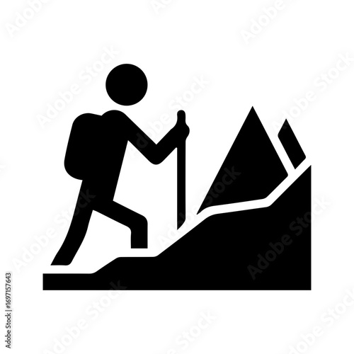 Mountain climber icon