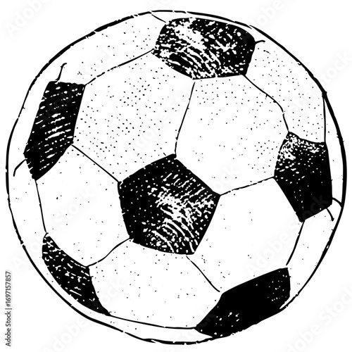 Vector Classic black and white soccer ball .