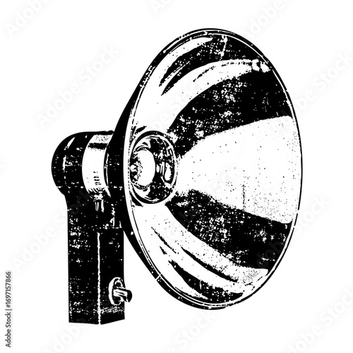 Vector Vintage spotlight with a distressed texture.
