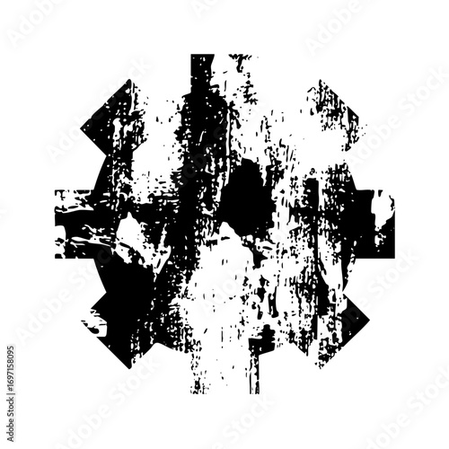 Vector Distressed medical star of life .