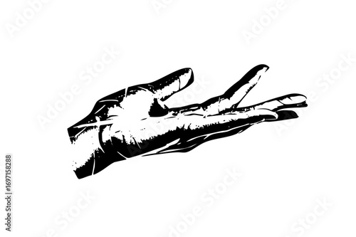 Vector Dramatic fox head with expressive lines