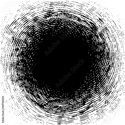 Vector Abstract swirling vortex with textured lines.