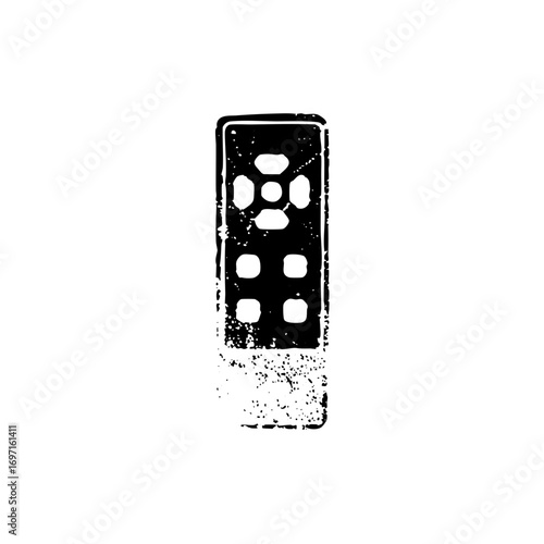 Vector Black remote control with button details.