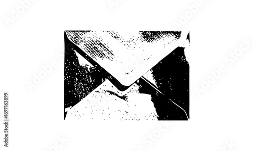 Vector Abstract envelope with distressed texture
