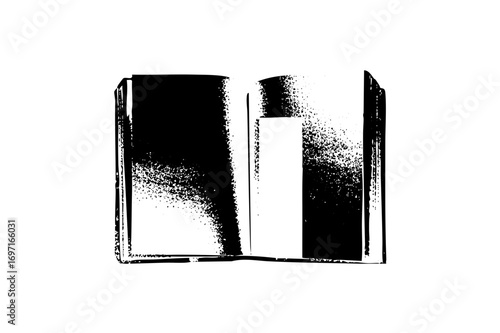 Vector Open book with textured pages
