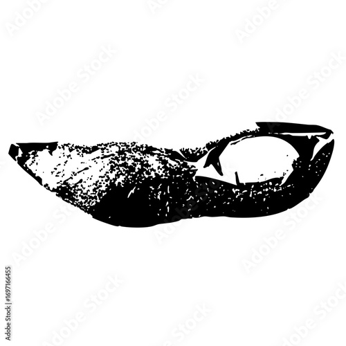 Vector Abstract claw with textured details.