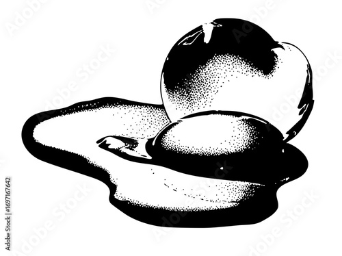 Vector Stylized of eggs in a cup showcasing a modern .
