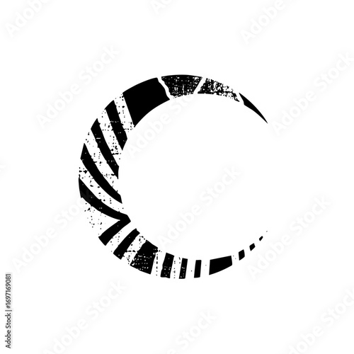 Vector Abstract fragmented circular .