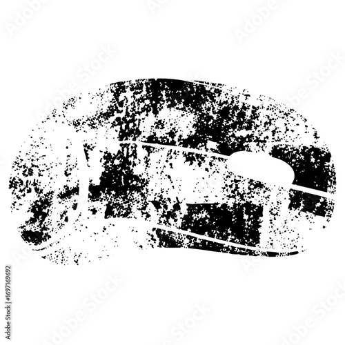 Vector Distressed helicopter with grunge texture.