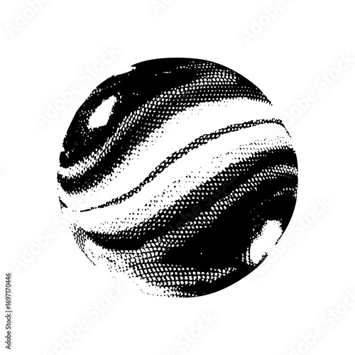 Vector Abstract spherical with textured bands