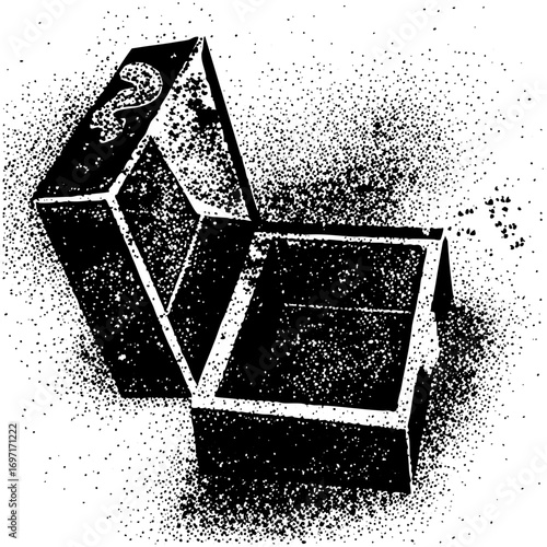 Vector Geometric cubes reveal a hidden symbol.