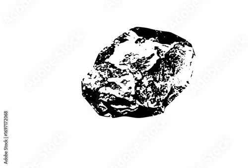 Vector Abstract stone shape with rough edges.