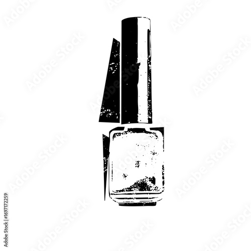 Vector Stylized nail polish bottle .