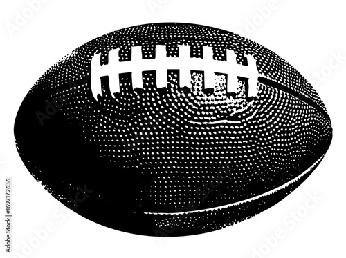 Vector Detailed of a classic football with textured surface.