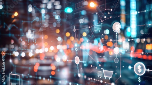 Digital commerce overlay night