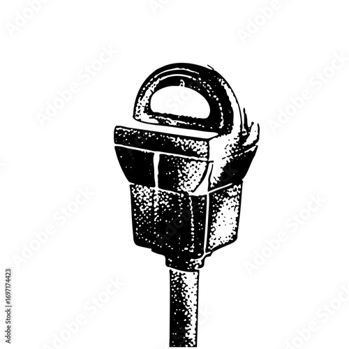 Vector Vintage mailbox with open flap