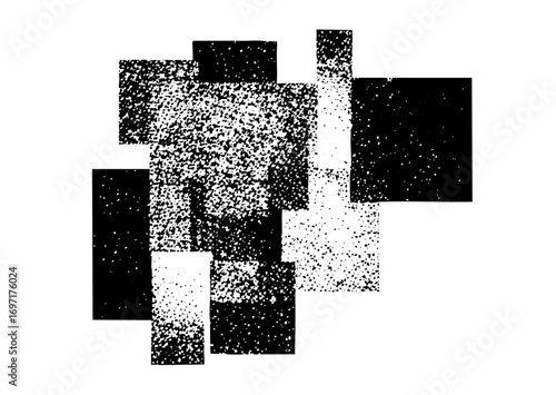 Vector Abstract geometric blocks create a fragmented composition.