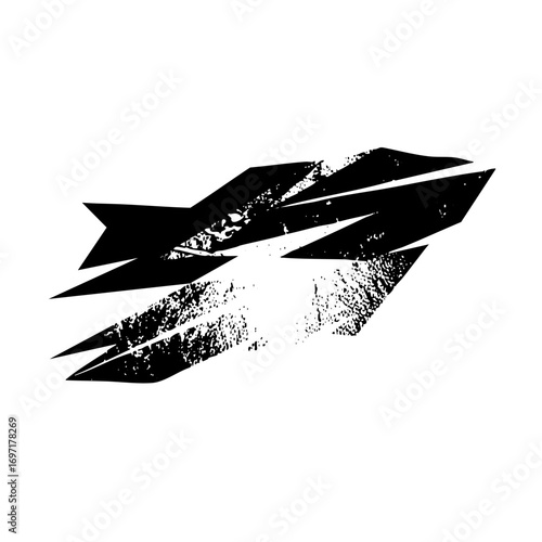 Vector Abstract ship with distressed texture.