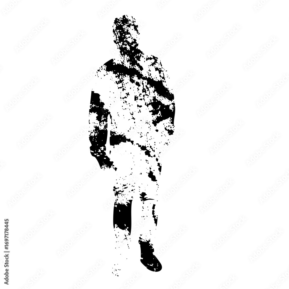 Obraz premium Vector Abstract silhouette of a person in a dynamic pose.