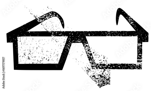 Vector Bold sunglasses with a distressed texture.