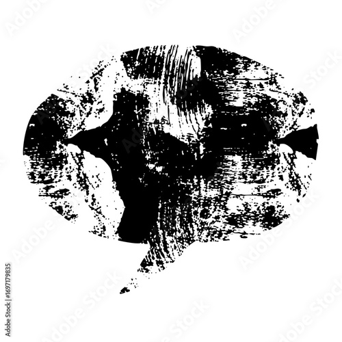 Vector Abstract portrait of a womans face within a circular shape.