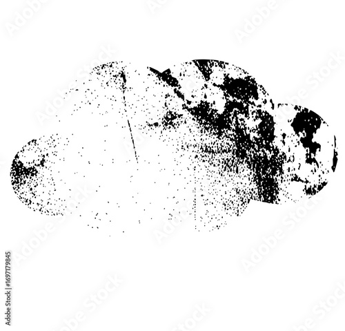 Vector Abstract cloud shape with scattered texture