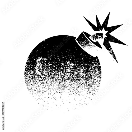 Vector Exploding sphere with dynamic burst effect.