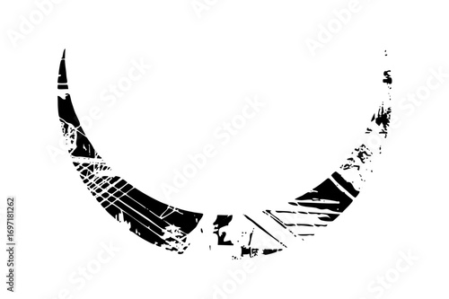 Vector Abstract geometric skyscraper with sharp angles.