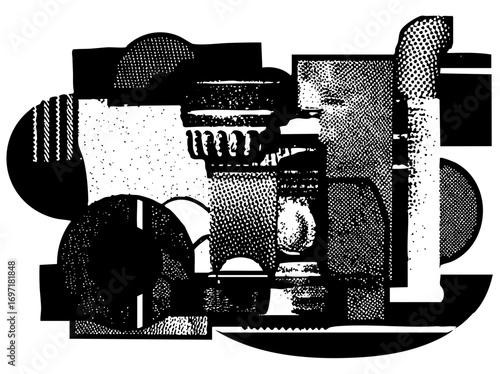 Vector Architectural composition featuring a lantern and classical elements.