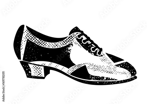 Vector Vintage patterned footwear with laces