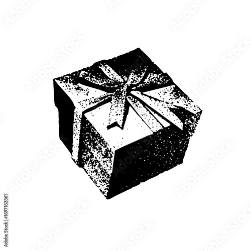 Vector Detailed of a gift box with a ribbon.
