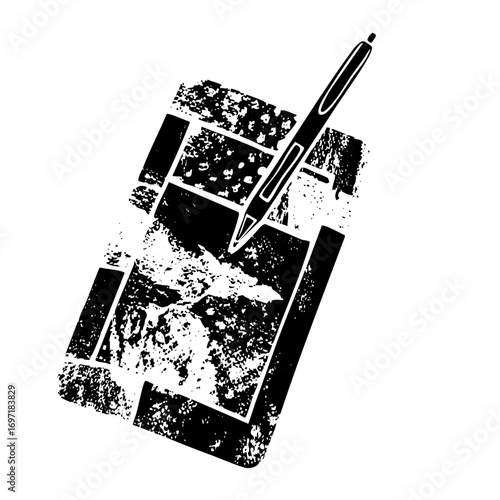 Vector Stylized tank with a pen turret