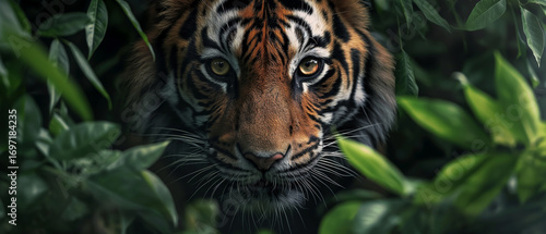 Rosto de Tigre Olhando Intensamente