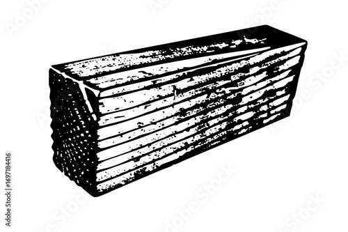 Vector Detailed of a layered cake slice.