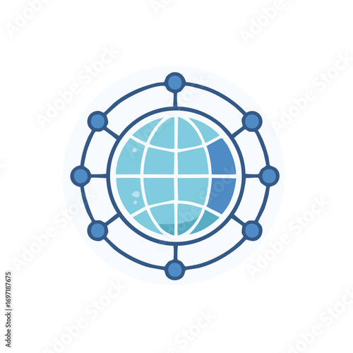 Global Network Connection Globe Communications Data Sharing Worldwide Reach