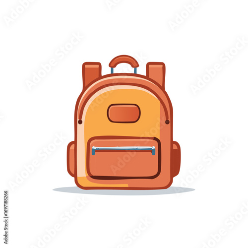 Cartoon Backpack for School or Travel Orange and Yellow Colors