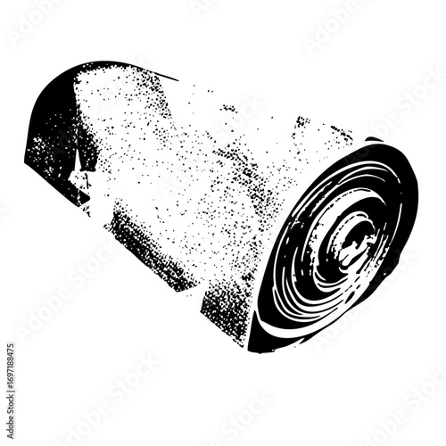 Vector Abstract face profile with spiral element .