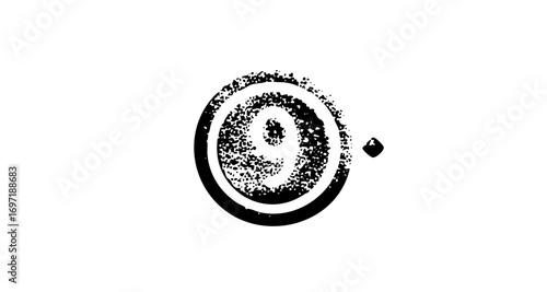 Vector Abstract circular featuring a textured number nine .