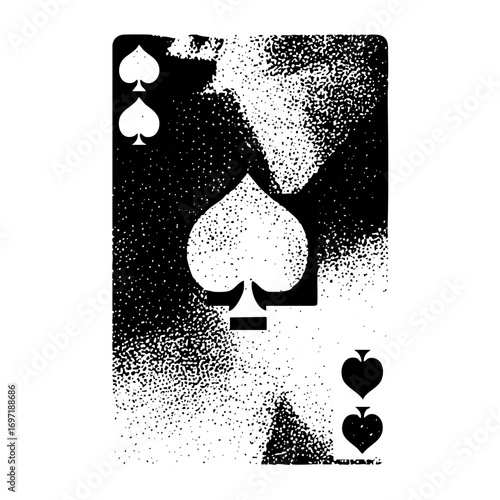 Vector Stylized Spade Playing Card