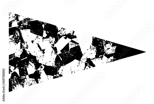 Vector Distressed black arrow points to the right.