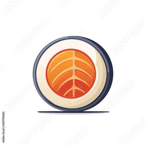 Sushi roll illustration, colorful, food and cuisine concept